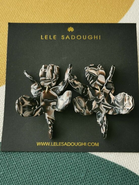Lele Sadoughi Jewelry - Lele Sadoughi Small Paper Lily  Maple Earrings NEW